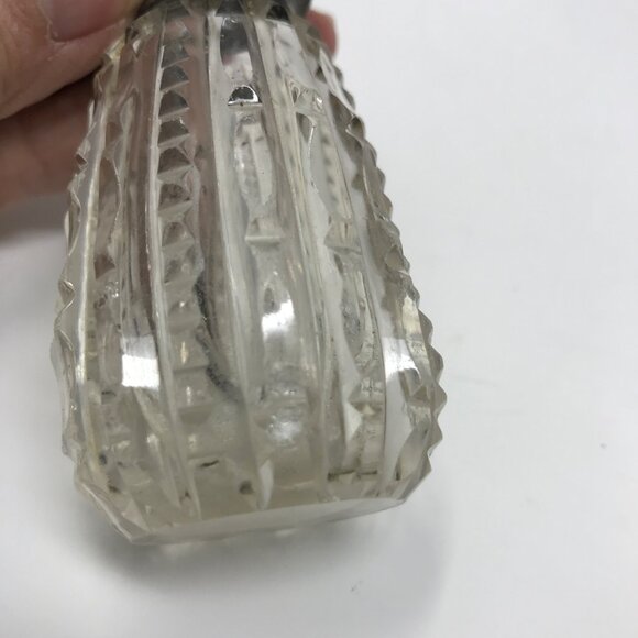 Vintage Cut Crystal Sterling Salt & Pepper Shakers - Picture 6 of 9